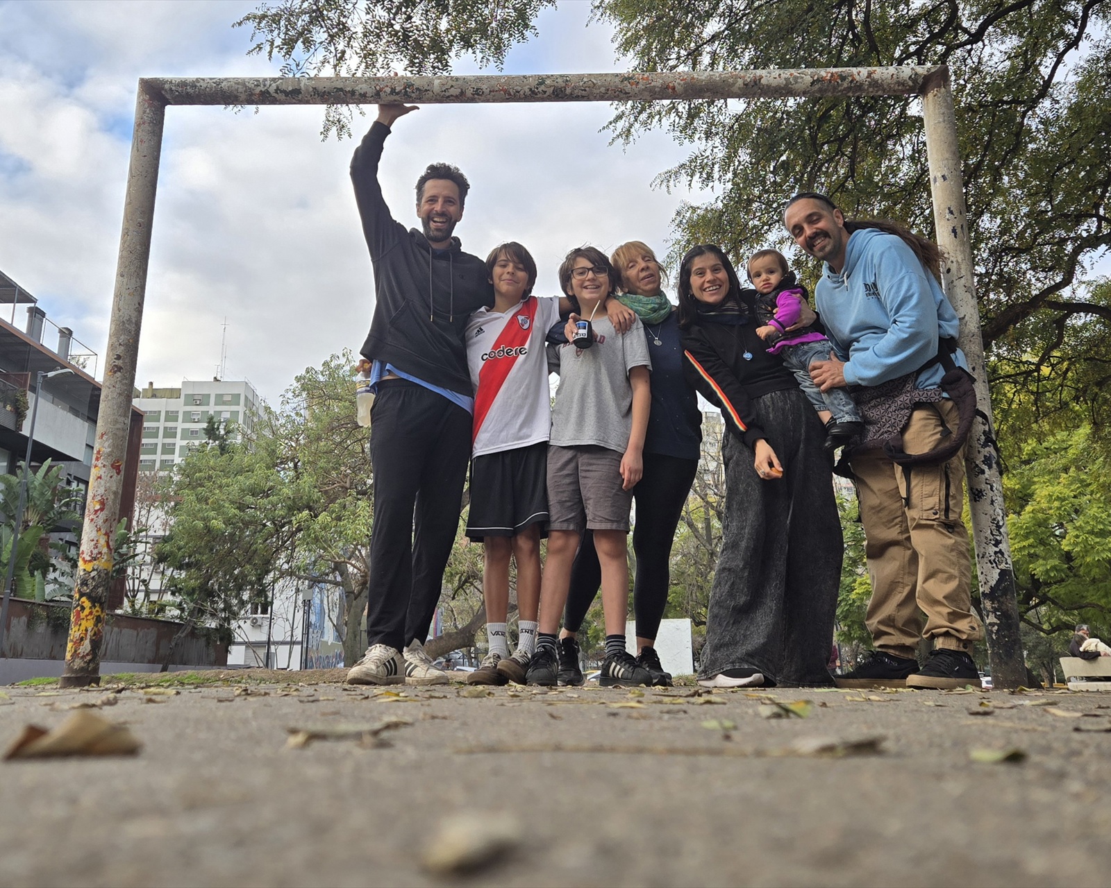 Playing soccer in Buenos Aires with family